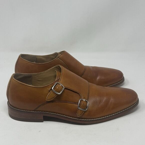 Cole Haan Giraldo Double Monk Strap Dress Shoes Mens 8 M British Tan Brown - Picture 3 of 16